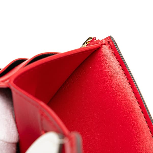 Pre-owned Louis Vuitton Monogram Vernis Angry Bird Victorine Wallet Red