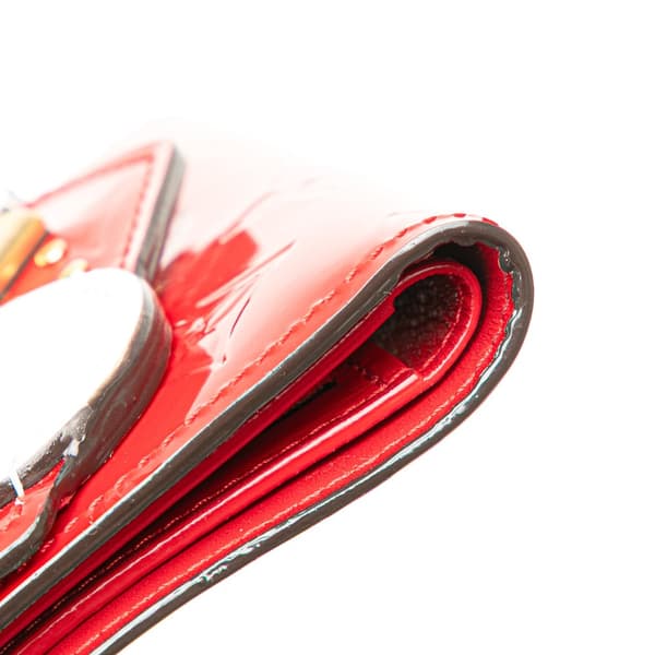Pre-owned Louis Vuitton Monogram Vernis Angry Bird Victorine Wallet Red