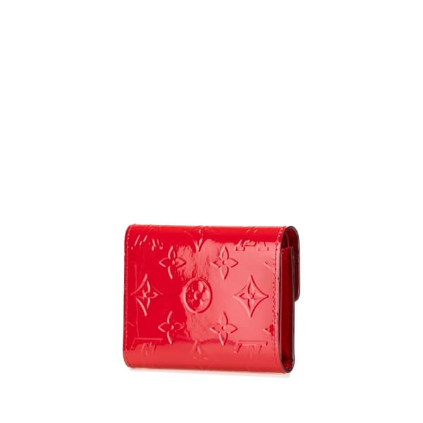 Pre-owned Louis Vuitton Monogram Vernis Angry Bird Victorine Wallet Red
