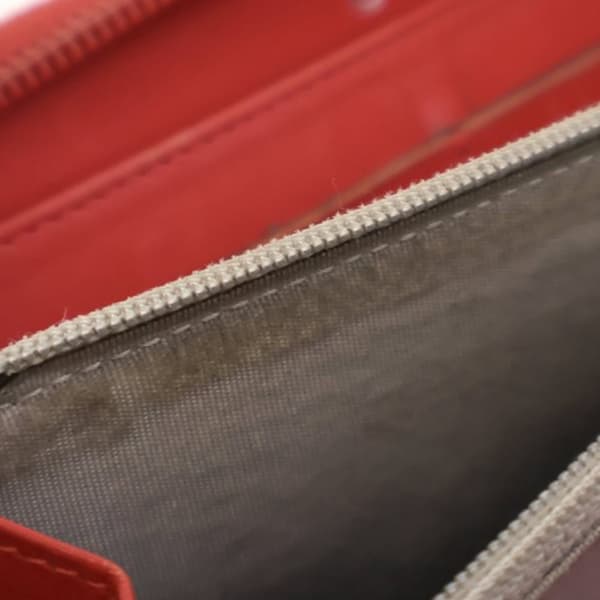 Pre-owned Chanel CC Caviar Zip Around Wallet Orange