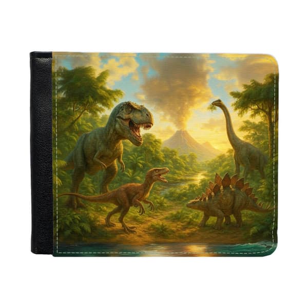 Dinosaurier Plånbok För Män Med Myntfack