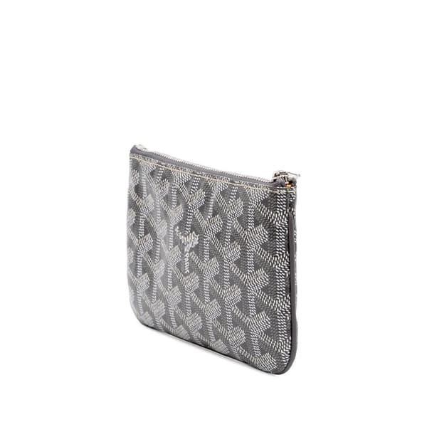 Pre-owned Goyard Mini Goyardine Senat Pochette Gray