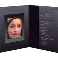 Portfölj för passfoto DAIBER - Svart/Silver - Format 3.6x5cm