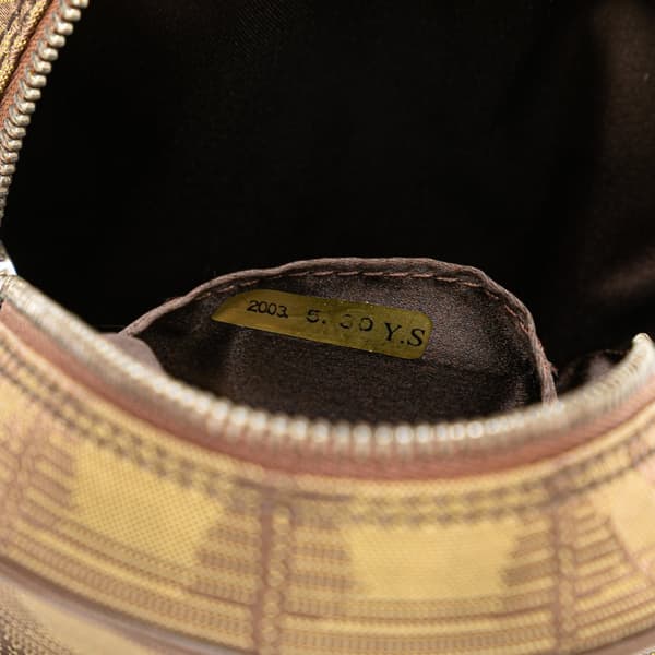 Pre-owned Chanel New Travel Line Nylon Round Pouch Brown