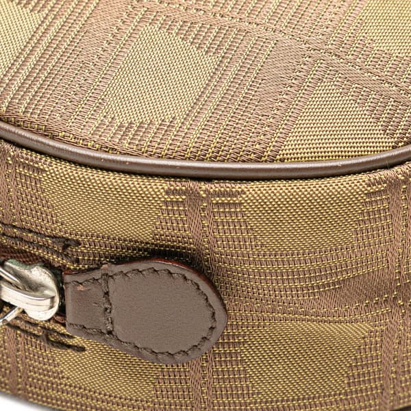 Pre-owned Chanel New Travel Line Nylon Round Pouch Brown