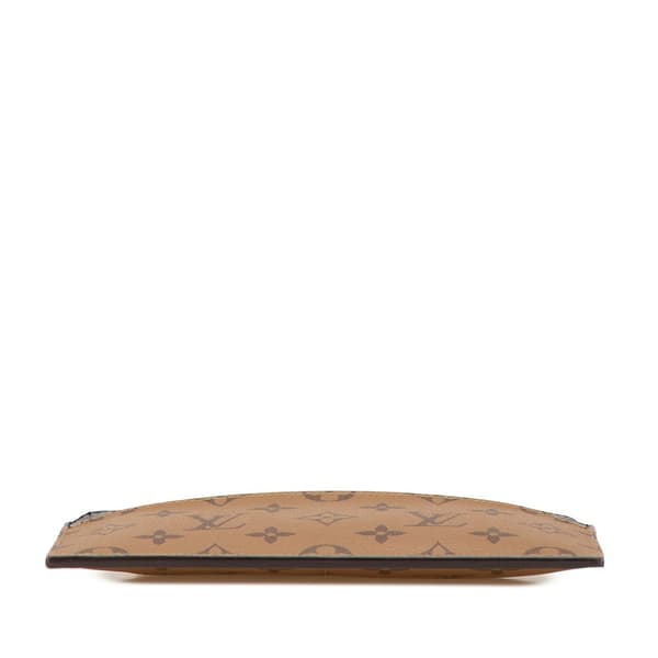 Pre-owned Louis Vuitton Monogram Reverse Slim Purse Brown