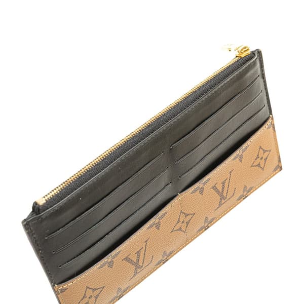 Pre-owned Louis Vuitton Monogram Reverse Slim Purse Brown
