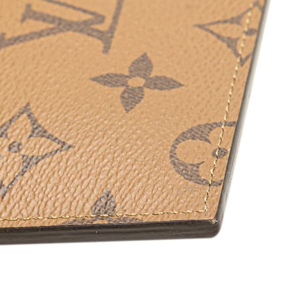 Pre-owned Louis Vuitton Monogram Reverse Slim Purse Brown