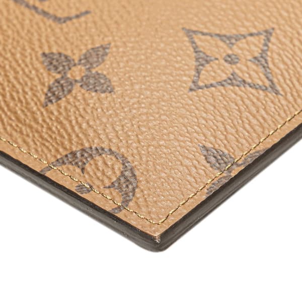 Pre-owned Louis Vuitton Monogram Reverse Slim Purse Brown