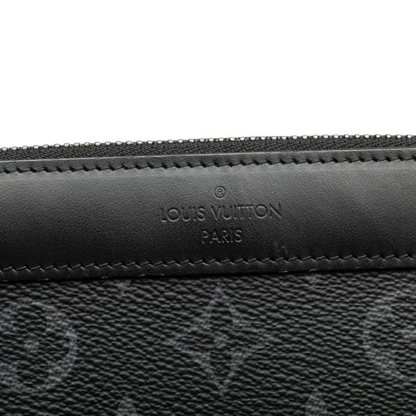 Pre-owned Louis Vuitton Monogram Eclipse Discovery Pochette PM Black