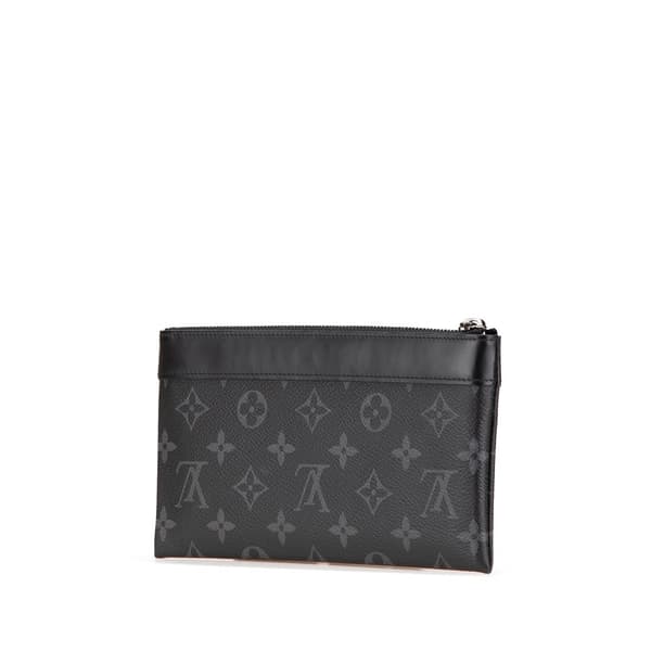 Pre-owned Louis Vuitton Monogram Eclipse Discovery Pochette PM Black