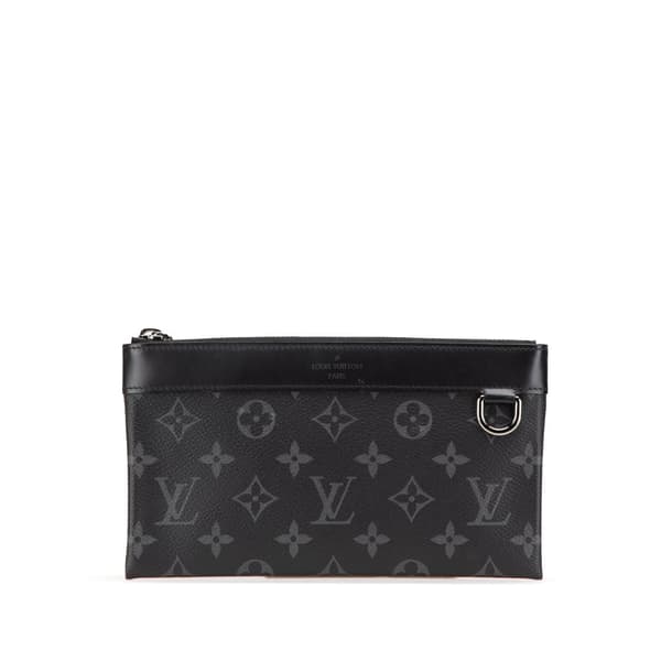 Pre-owned Louis Vuitton Monogram Eclipse Discovery Pochette PM Black
