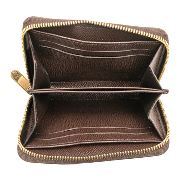 Pre-owned Louis Vuitton Damier Ebene Zippy Coin Purse Brown