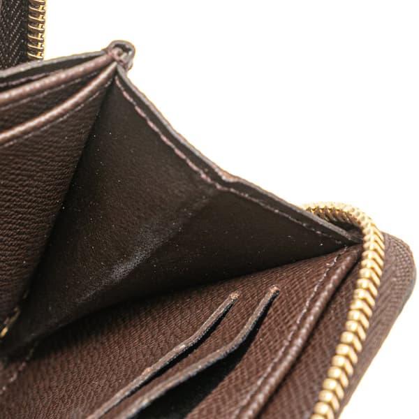 Pre-owned Louis Vuitton Damier Ebene Zippy Coin Purse Brown