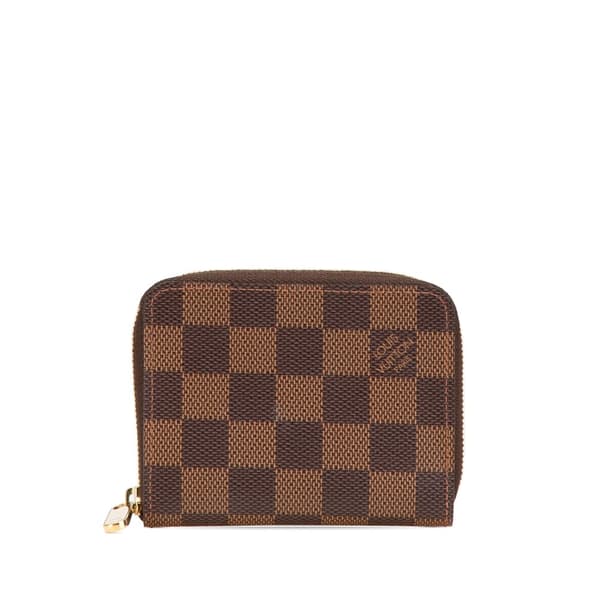Pre-owned Louis Vuitton Damier Ebene Zippy Coin Purse Brown