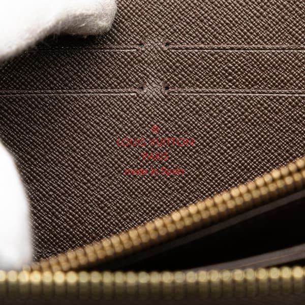 Pre-owned Louis Vuitton Damier Ebene Zippy Long Wallet Brown