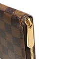 Miniatyrbild 9 av 10: Pre-owned Louis Vuitton Damier Ebene Zippy Long Wallet Brown