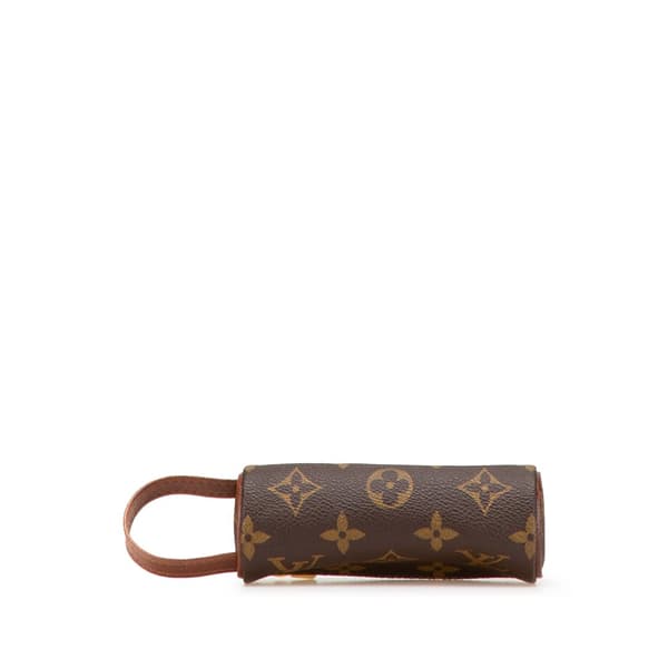Pre-owned Louis Vuitton Monogram Etui Golf Ball Case Brown