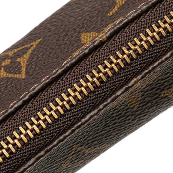 Pre-owned Louis Vuitton Monogram Etui Golf Ball Case Brown