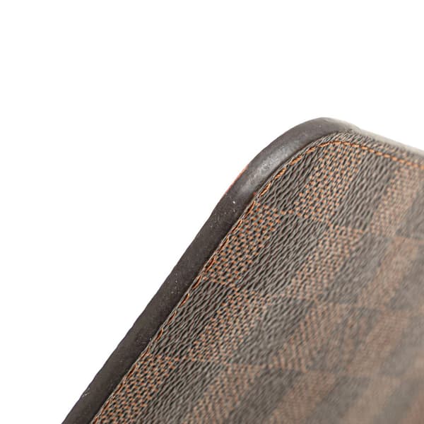 Pre-owned Louis Vuitton Damier Ebene Neverfull Pouch MM Brown