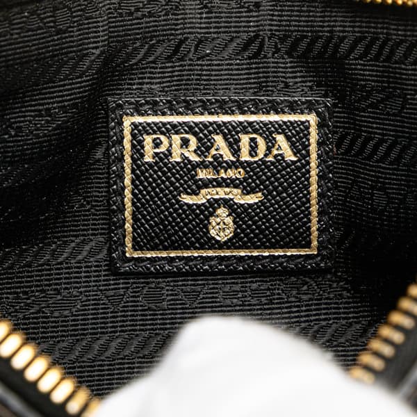 Pre-owned Prada Saffiano Pouch Black