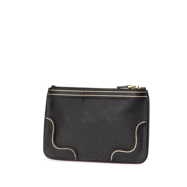 Pre-owned Prada Saffiano Pouch Black