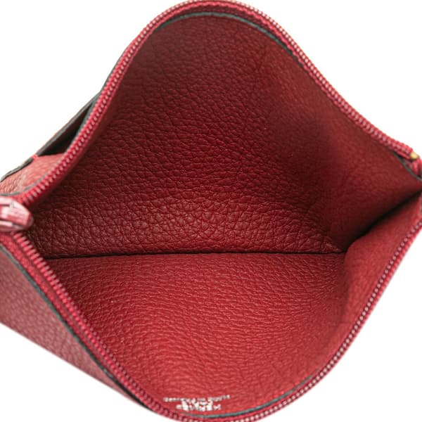 Pre-owned Hermès Togo Dogon Duo Wallet GM Red