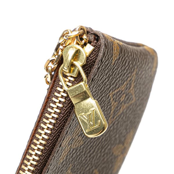 Pre-owned Louis Vuitton Monogram Key Pouch Brown