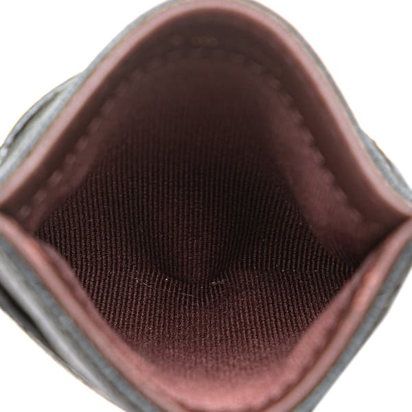 Pre-owned Chanel CC Quilted Caviar Card Holder Black