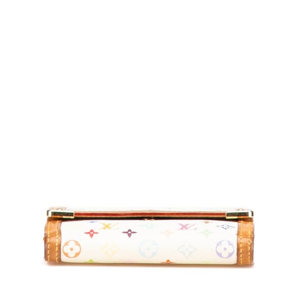 Pre-owned Louis Vuitton Monogram Multicolore Porte Monnaie Billets Wallet White