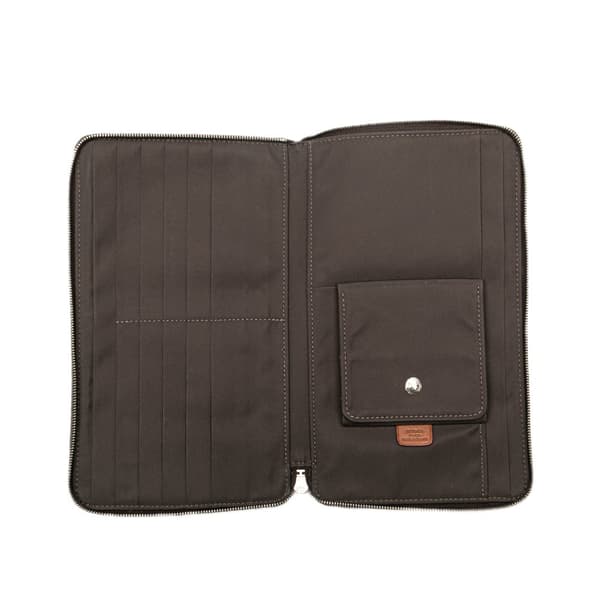 Pre-owned Hermès Toile Steeple GM Wallet Brown