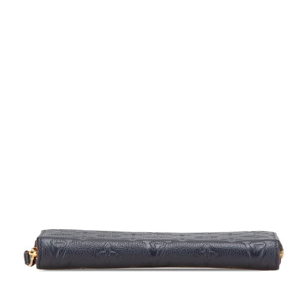 Pre-owned Louis Vuitton Monogram Empreinte Zippy Long Wallet Blue