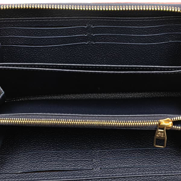 Pre-owned Louis Vuitton Monogram Empreinte Zippy Long Wallet Blue