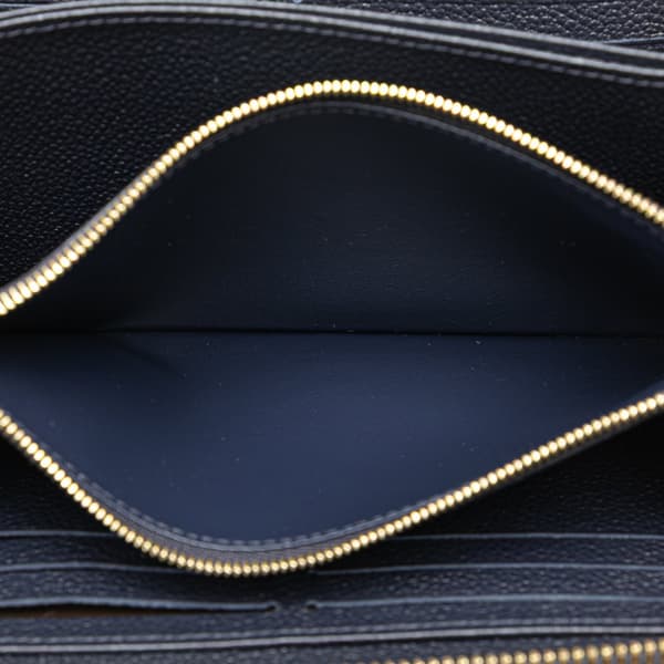 Pre-owned Louis Vuitton Monogram Empreinte Zippy Long Wallet Blue