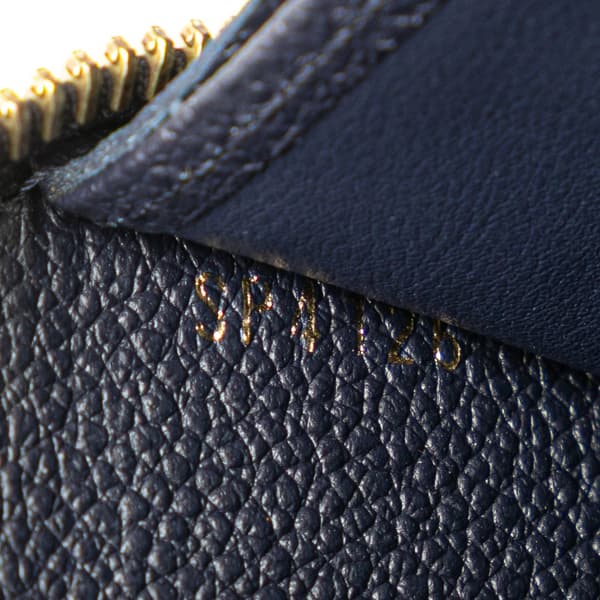 Pre-owned Louis Vuitton Monogram Empreinte Zippy Long Wallet Blue