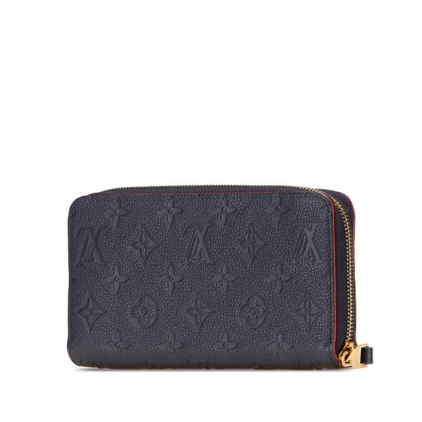 Pre-owned Louis Vuitton Monogram Empreinte Zippy Long Wallet Blue