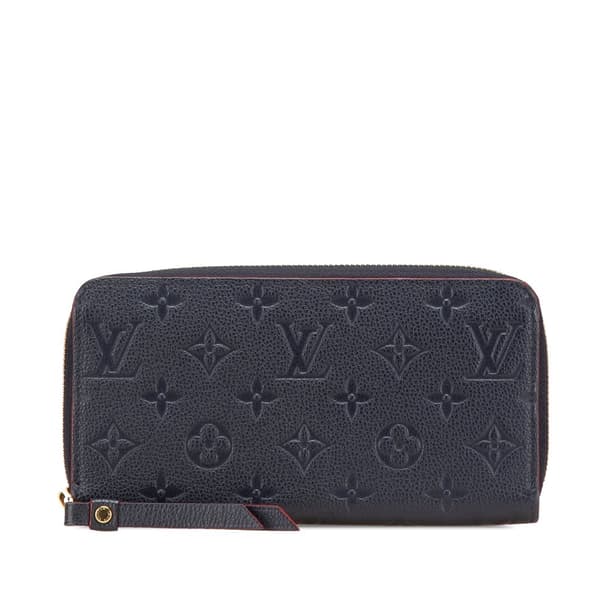Pre-owned Louis Vuitton Monogram Empreinte Zippy Long Wallet Blue