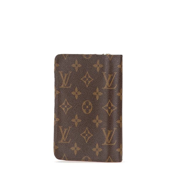 Pre-owned Louis Vuitton Monogram Porte Papier Zipped Wallet Brown
