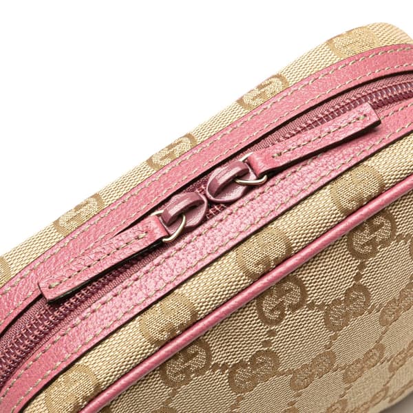 Pre-owned Gucci GG Canvas Pouch Brown