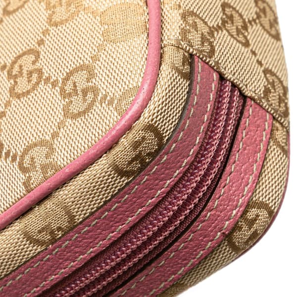 Pre-owned Gucci GG Canvas Pouch Brown