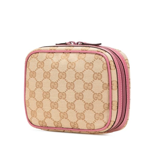 Pre-owned Gucci GG Canvas Pouch Brown