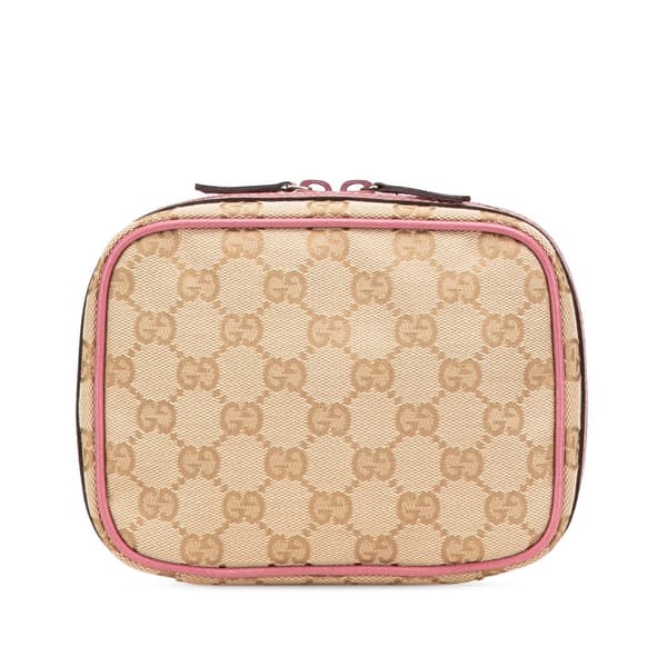 Pre-owned Gucci GG Canvas Pouch Brown