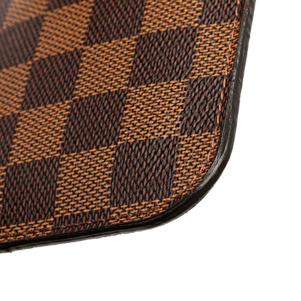 Pre-owned Louis Vuitton Damier Ebene Neverfull PM Pouch Brown