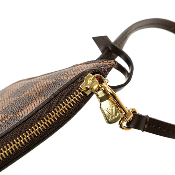 Pre-owned Louis Vuitton Damier Ebene Neverfull PM Pouch Brown