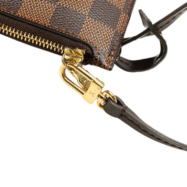 Pre-owned Louis Vuitton Damier Ebene Neverfull PM Pouch Brown
