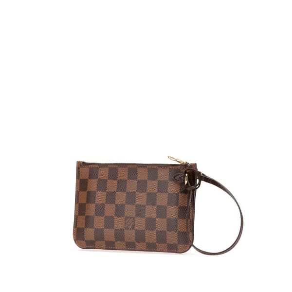 Pre-owned Louis Vuitton Damier Ebene Neverfull PM Pouch Brown