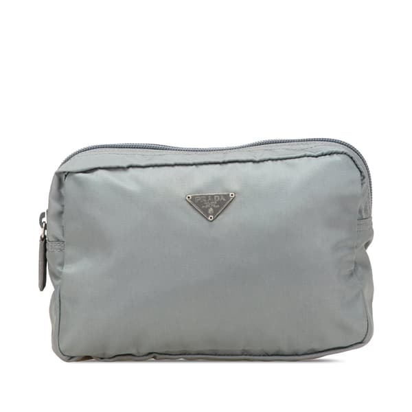 Pre-owned Prada Tessuto Pouch Gray