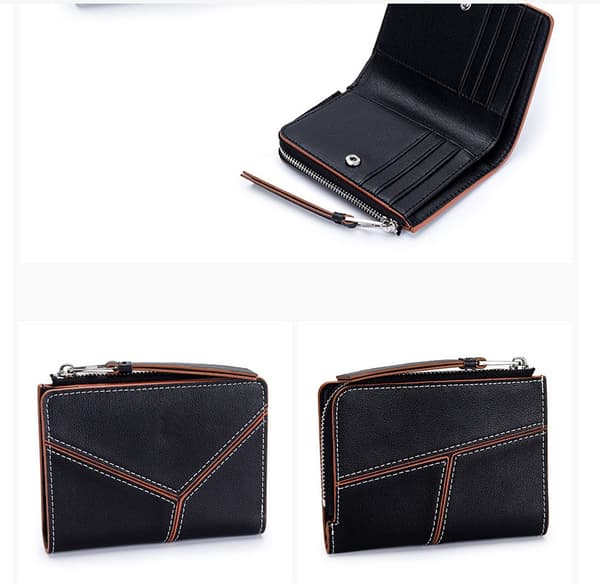 INF Stilfuld Bifold Tegnebog med Flere Kortlommer Sort