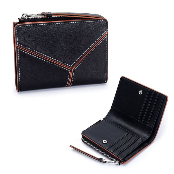INF Stilfuld Bifold Tegnebog med Flere Kortlommer Sort