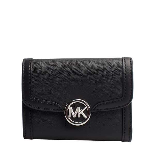 Portfölj - Michael Kors - Leida - Saffiano-läder - Svart - Kompakt för kvinnor